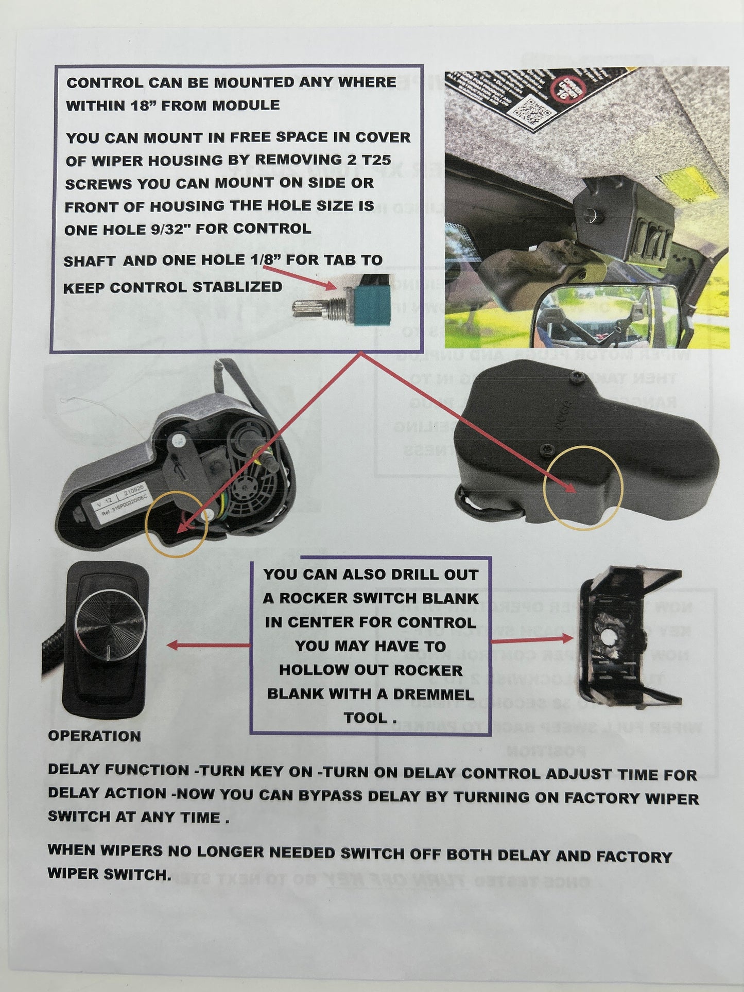 Intermittent Wiper Delay Kit for Polaris